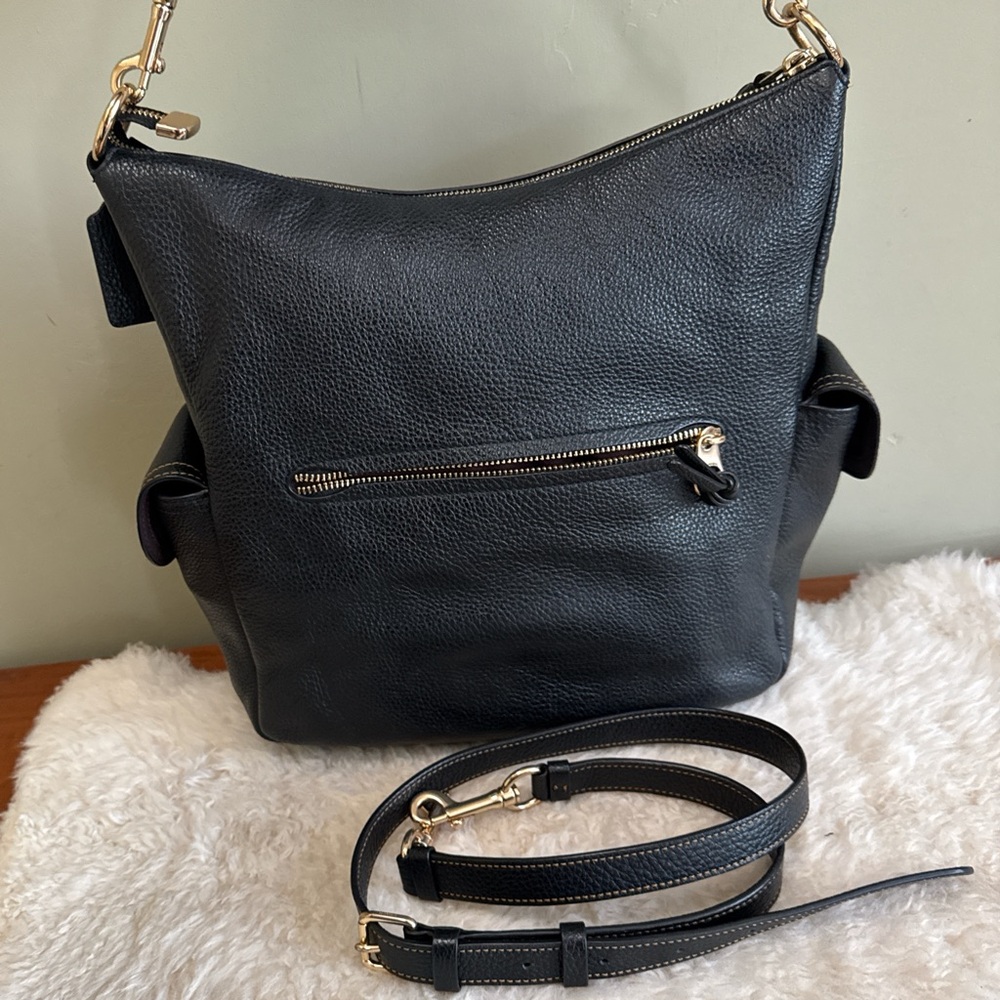 Coach Black Pebbled Leather Penny Hobo Bag - Picture 4 of 8